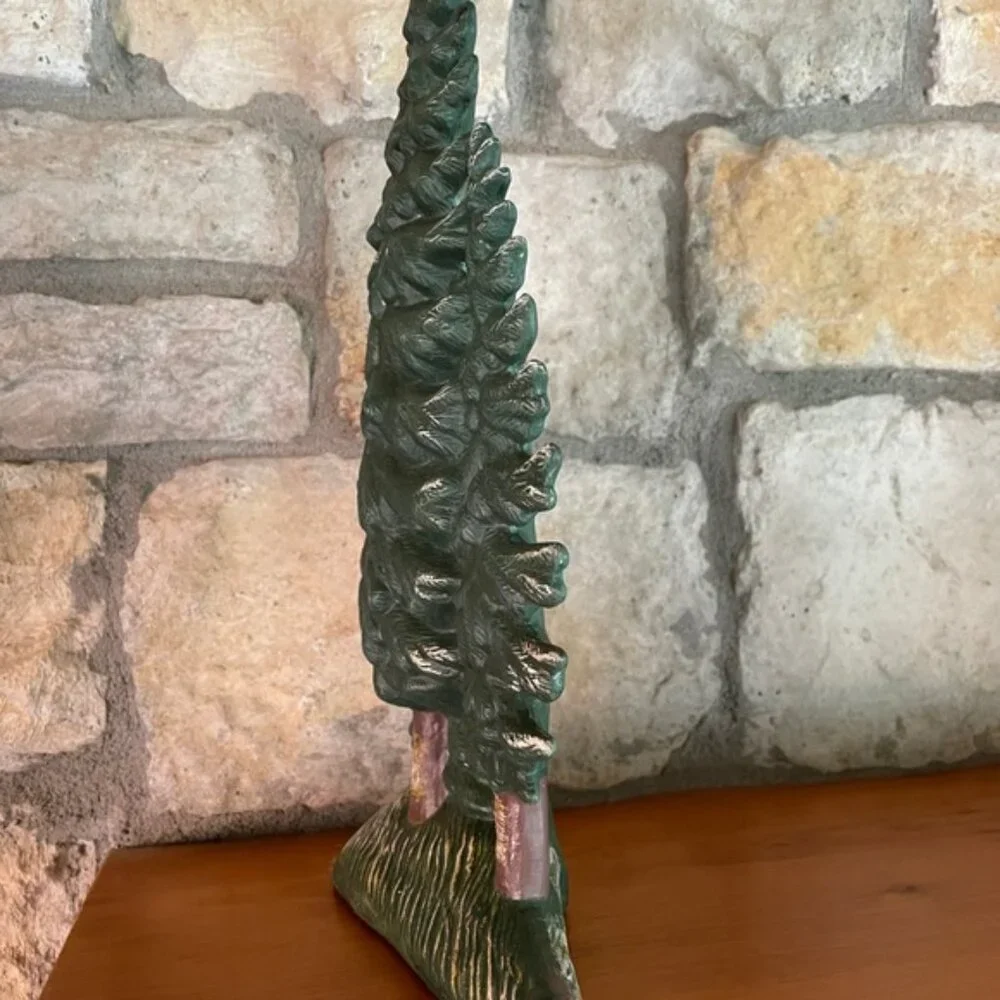 Vtg 1994 Santa's Best Christmas In Vermont Hand Painted Trees Christmas 12